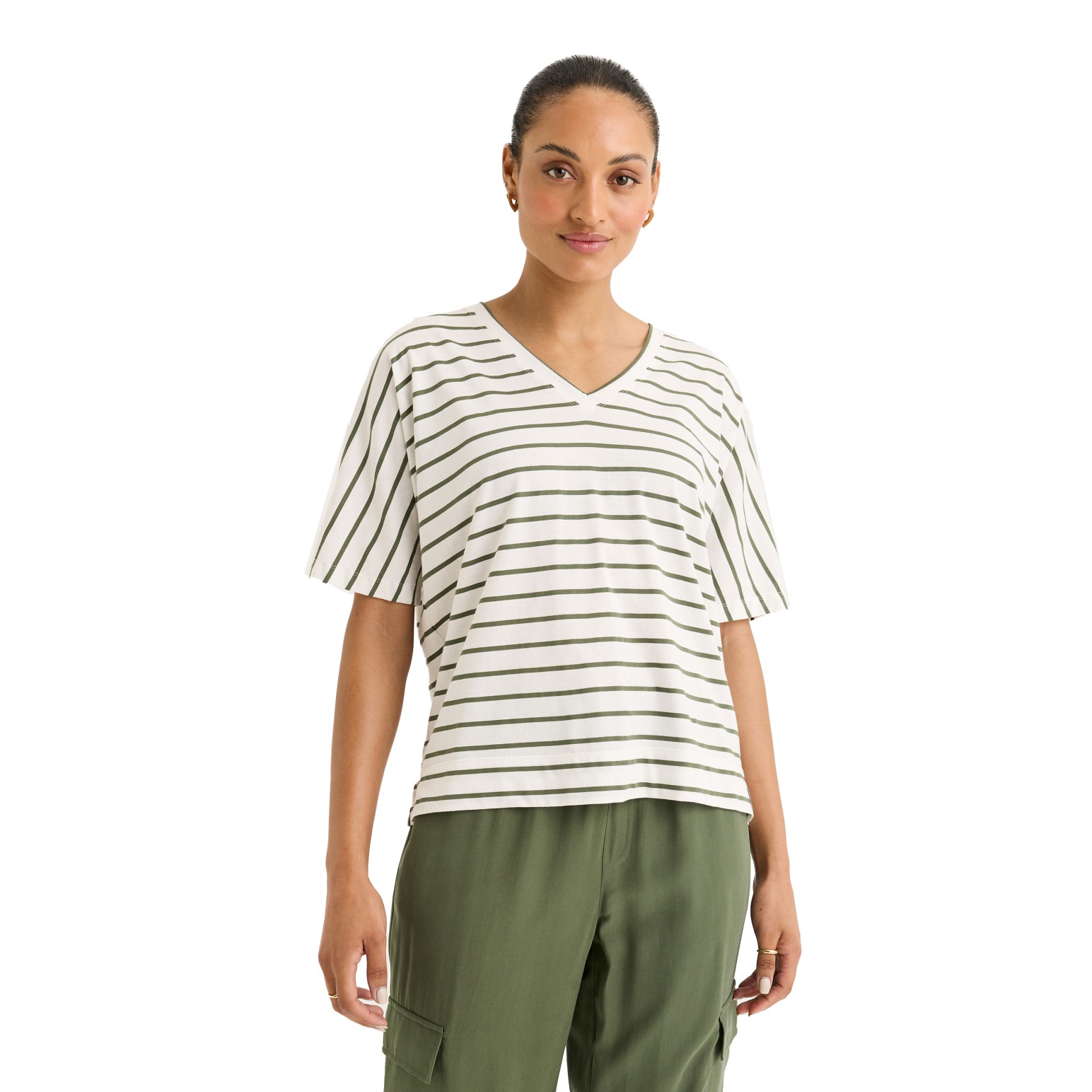 Yarra Trail Carbon Stripe Tee
